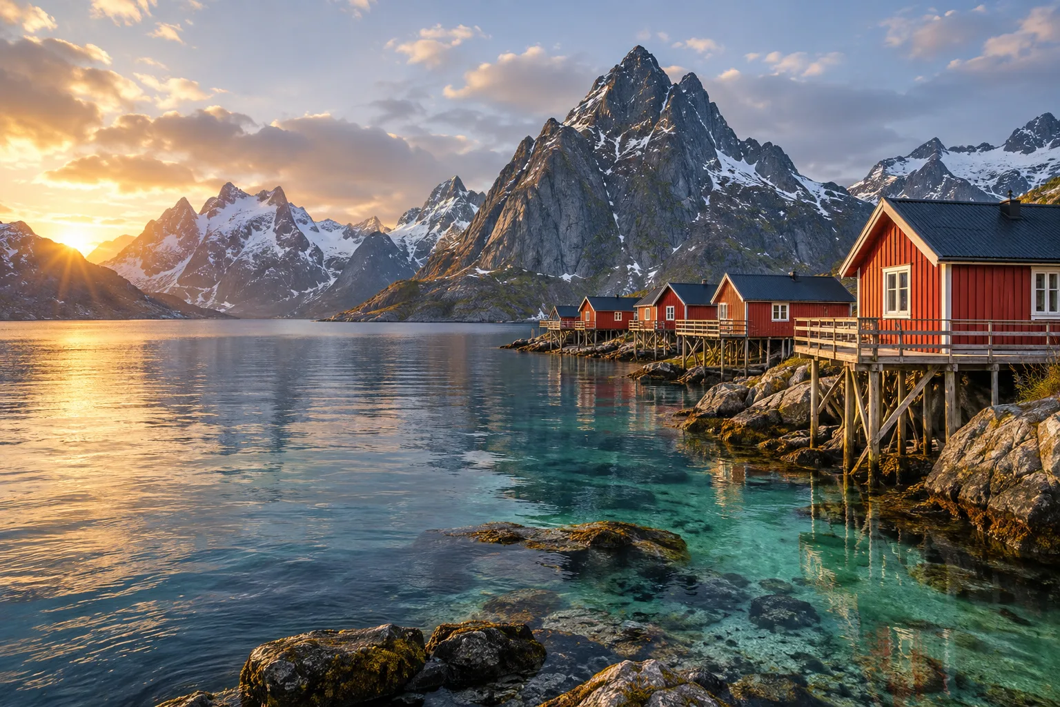Illustrative travel idea: Nordic coastal town