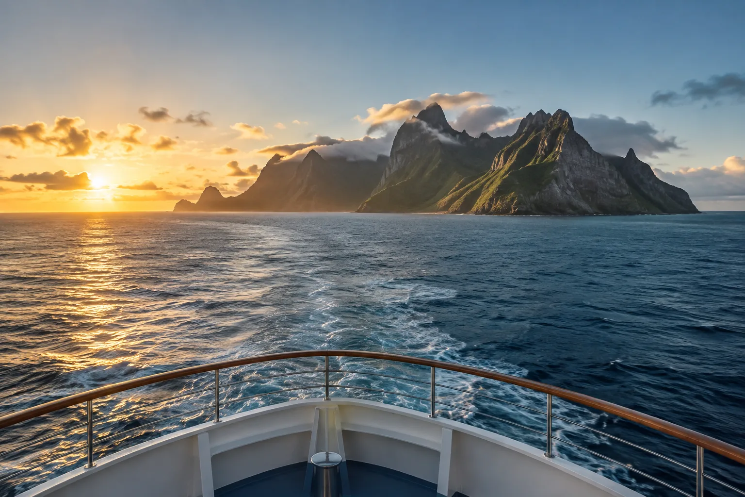 Illustrative travel world: on the road at sea